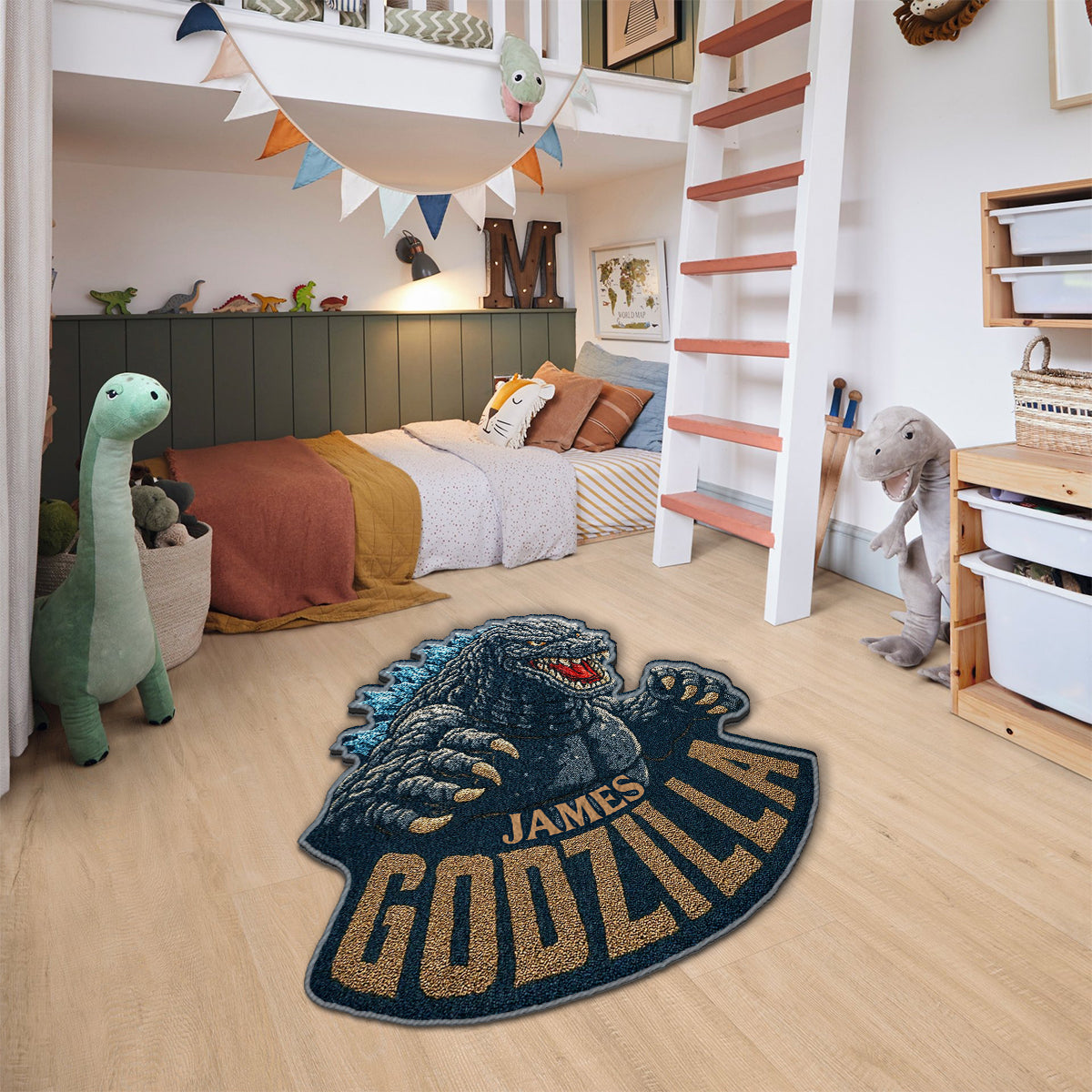 Atomic Monster - Personalized Giant Monster Non-Slip Tufted Rug