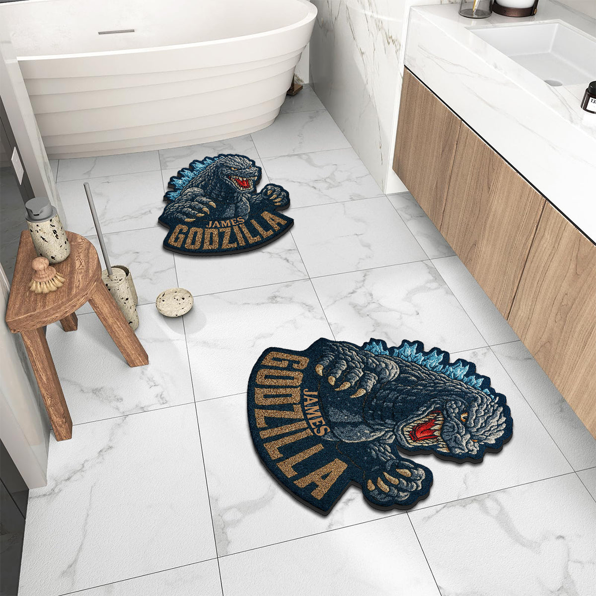 Atomic Monster - Personalized Giant Monster Non-Slip Tufted Rug