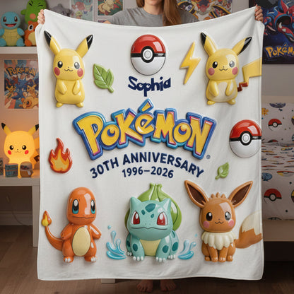 Monster Trainer 30th Anniversary - Personalized Monster Trainer Blanket