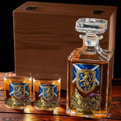 Proud Scotland - Personalize Expats Whiskey Decanter Set