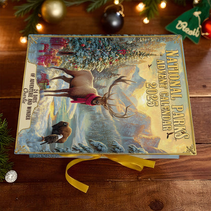 24 Days Of Adventure And Wonder - Personalized Hiking Folded Advent Calendar With Ornaments