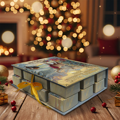 24 Days Of Adventure And Wonder - Personalized Hiking Folded Advent Calendar With Ornaments