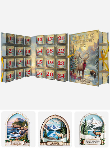 24 Days Of Adventure And Wonder - Personalized Hiking Folded Advent Calendar With Ornaments