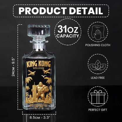 The Gorilla 50th Anniversary - Personalized Whiskey Decanter Set