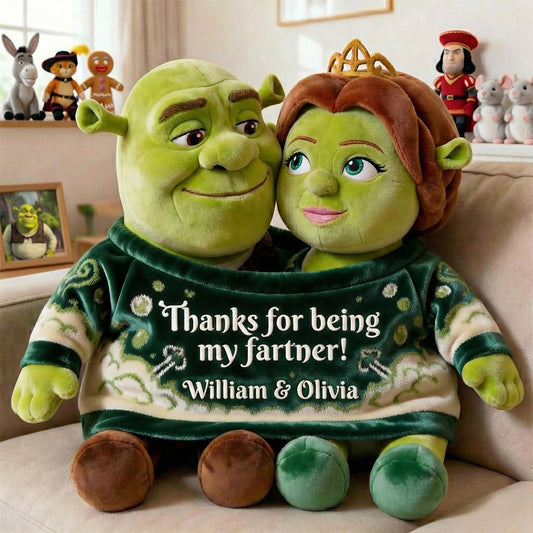 Ogre Love - Personalized Faux Fur Shaped Pillow