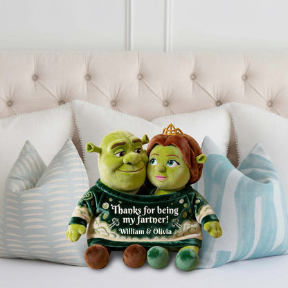 Ogre Love - Personalized Faux Fur Shaped Pillow
