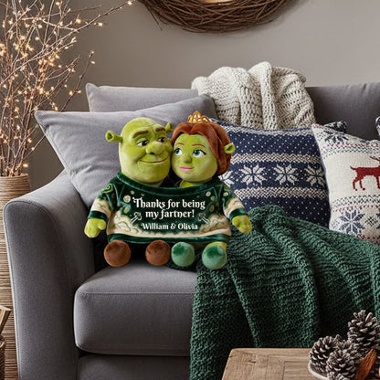 Ogre Love - Personalized Faux Fur Shaped Pillow