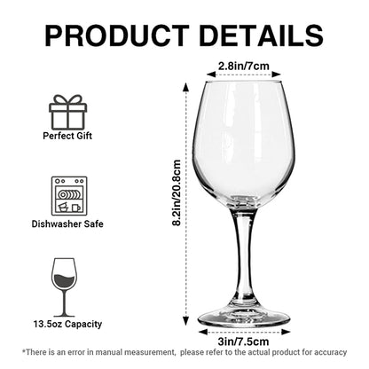 Scary Night - Personalized Horror Character Wine Glass With Long Stem