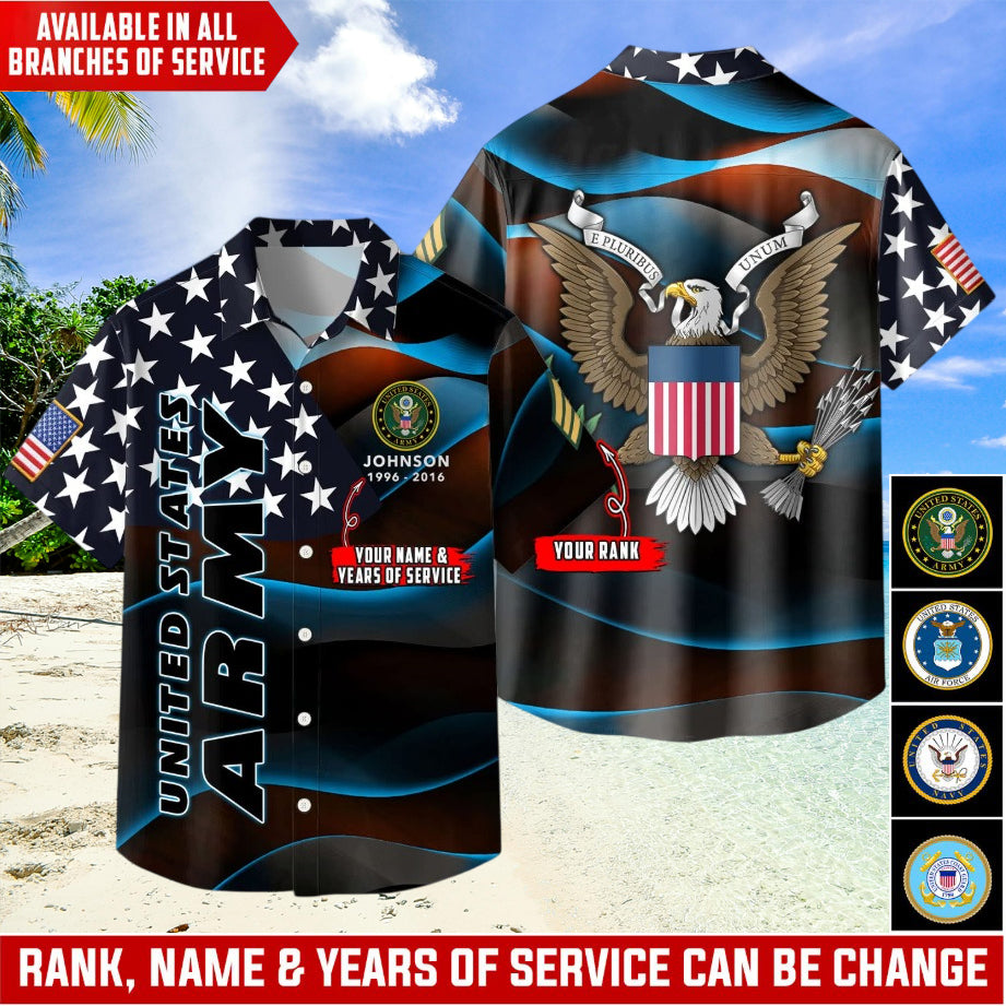 Strong Veteran - Personalized Veteran Hawaiian Shirt