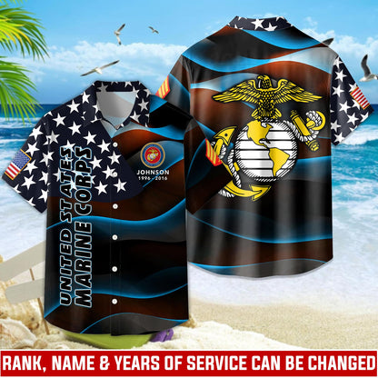 Strong Veteran - Personalized Veteran Hawaiian Shirt