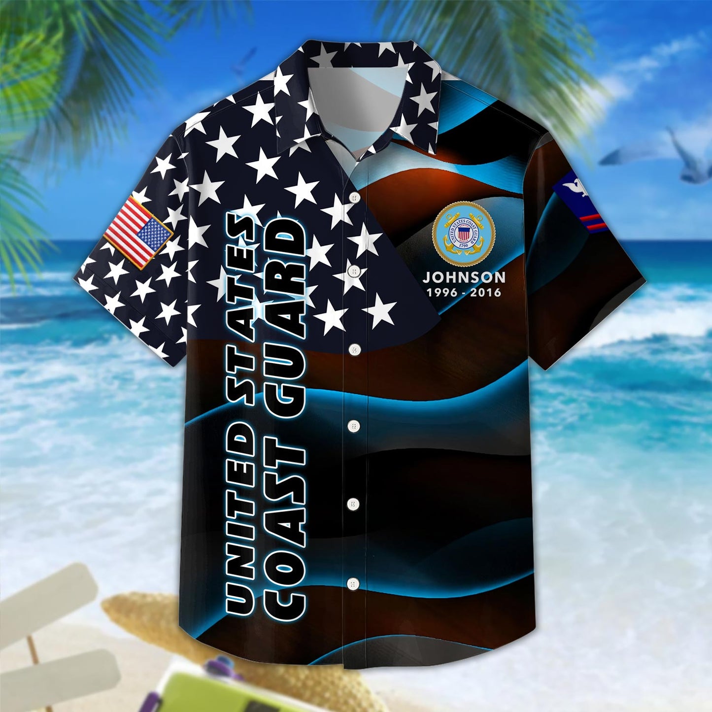 Strong Veteran - Personalized Veteran Hawaiian Shirt