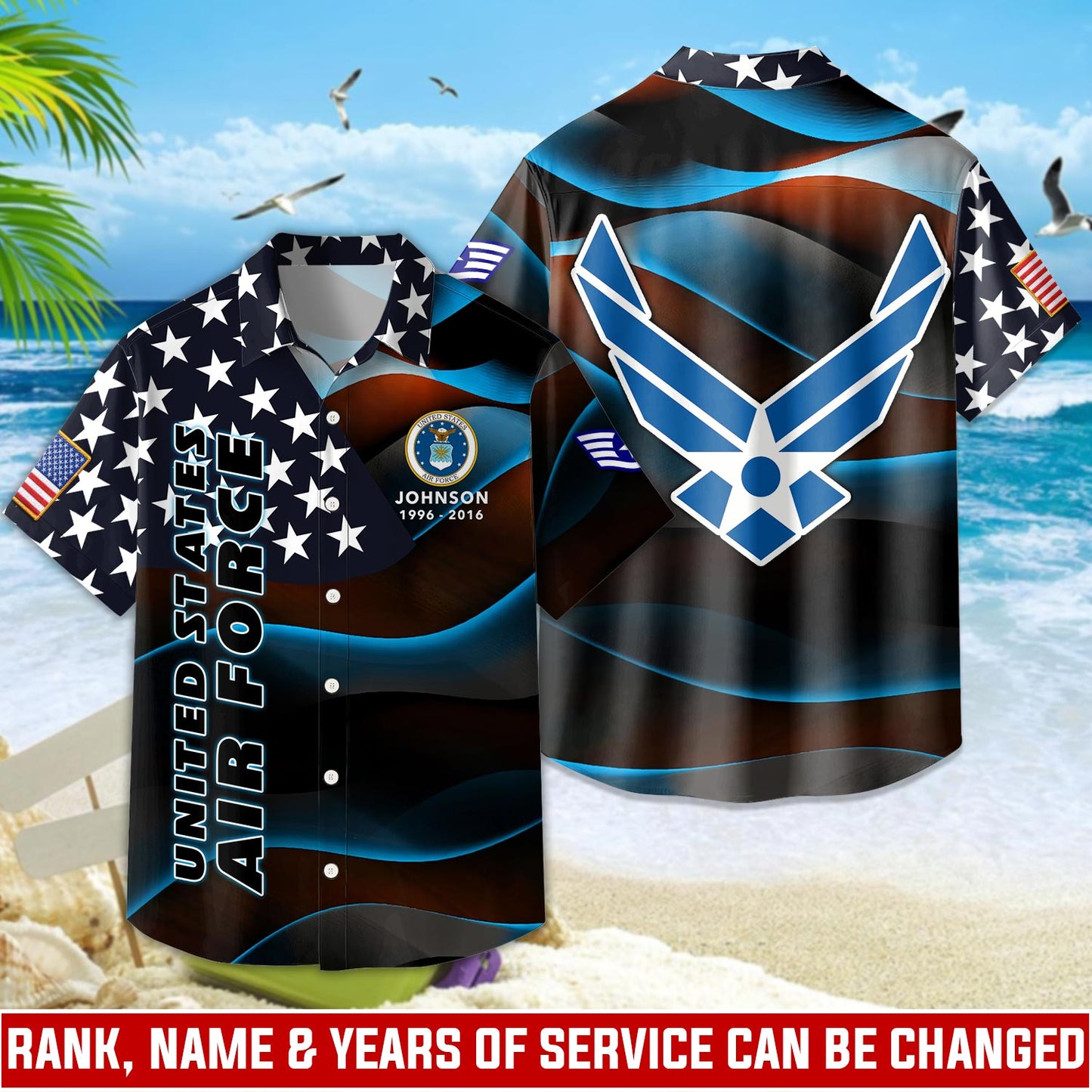 Strong Veteran - Personalized Veteran Hawaiian Shirt