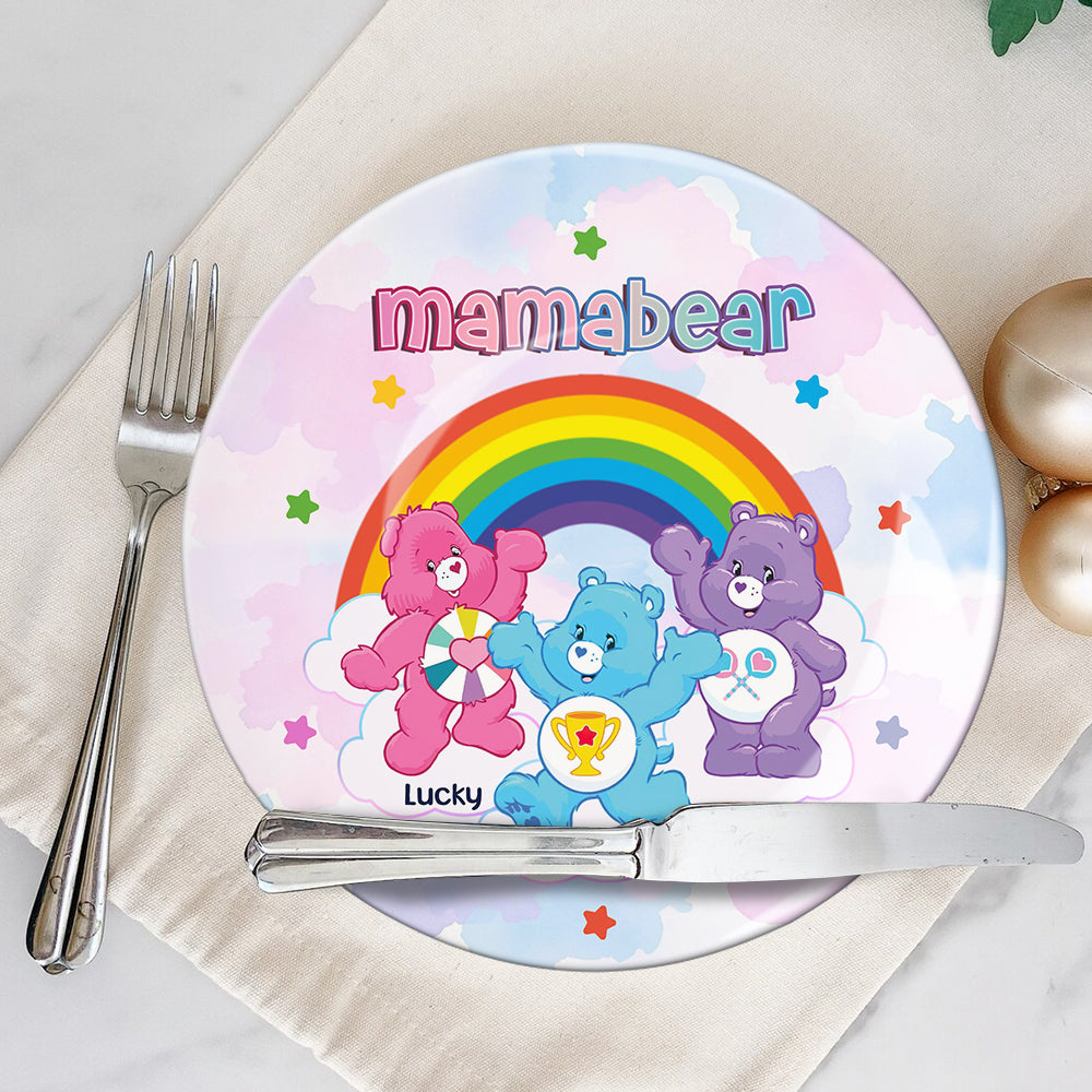 Mamabear - Personalized Mother Ceramic Round Plate