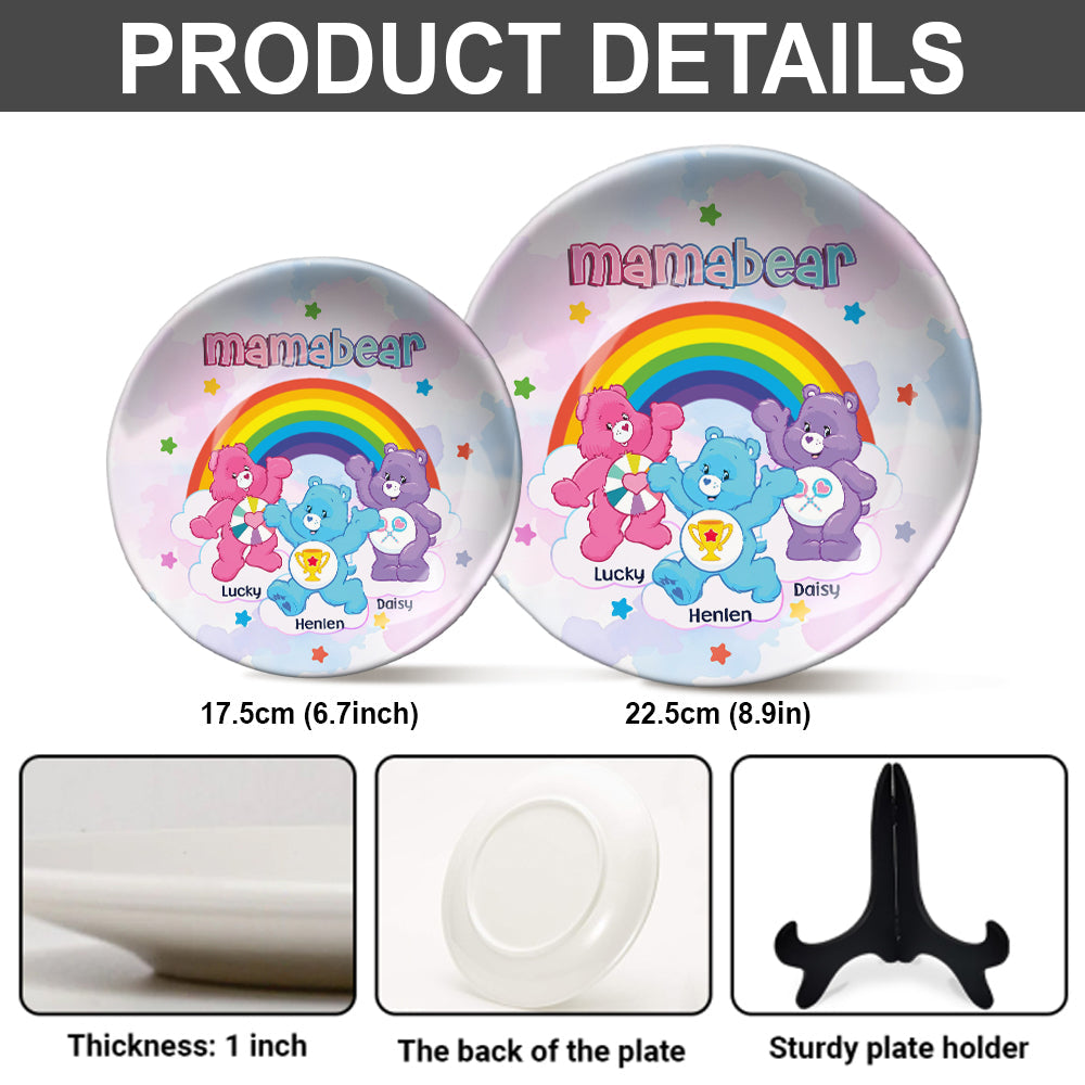 Mamabear - Personalized Mother Ceramic Round Plate