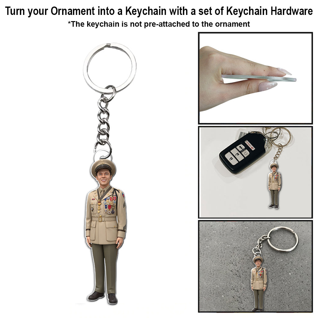 Custom Ornament From Photo - Personalized Veteran Ornament