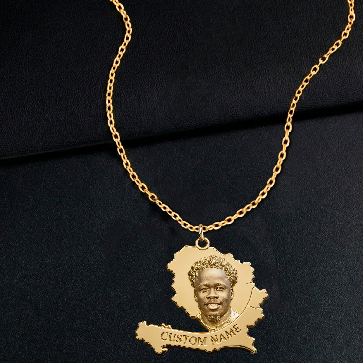 Proud Haitian - Personalized Expats Shaped Metal Pendant Necklace