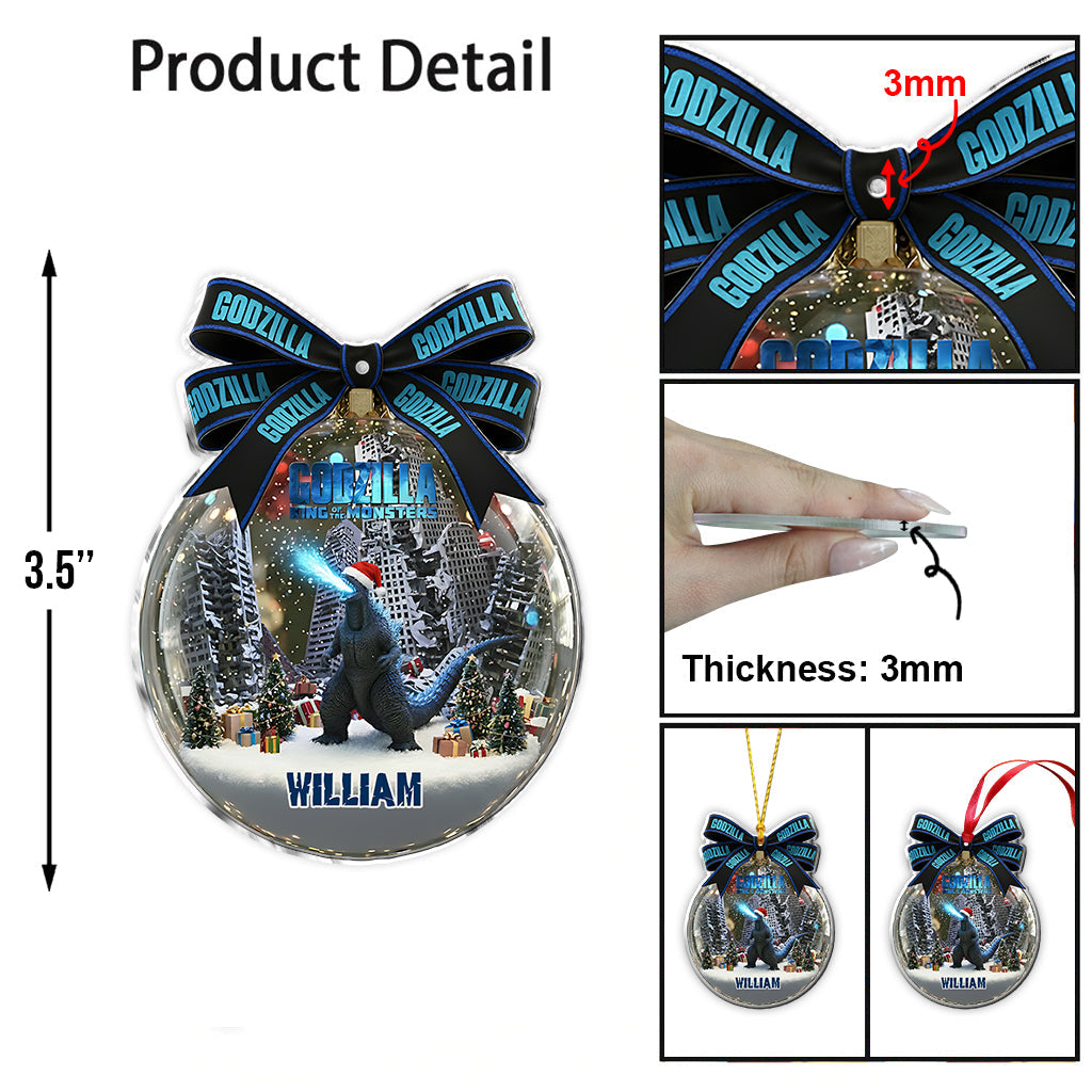 Merry Christmas The Monster - Personalized Giant Monster Ornament