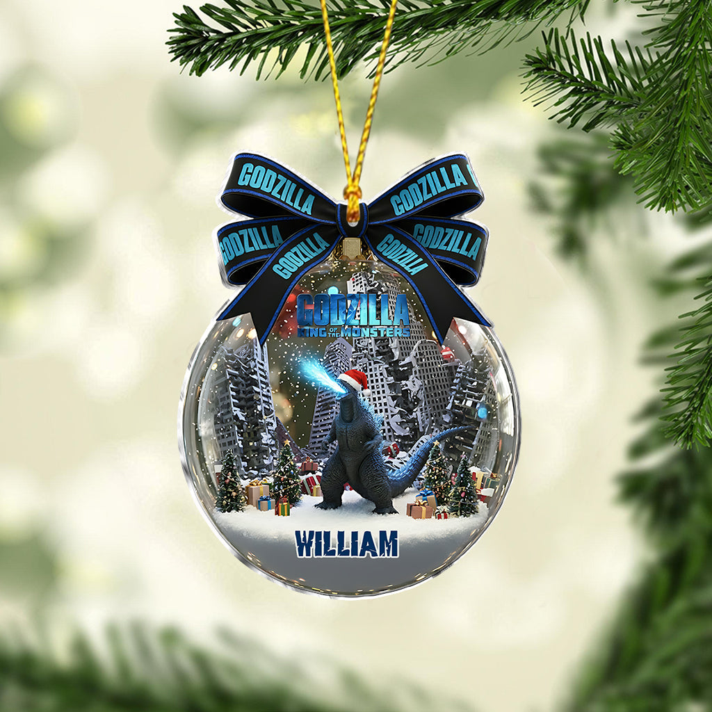 Merry Christmas The Monster - Personalized Giant Monster Ornament