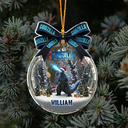 Merry Christmas The Monster - Personalized Giant Monster Ornament