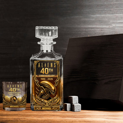 Alien 40th Anniversary - Personalized Alien Whiskey Decanter Set