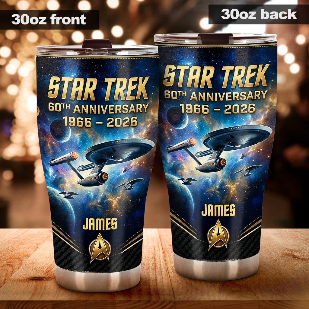 Final Frontier 60th Anniversary - Personalized Star Fleet Tumbler With Gift Box