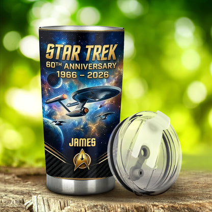 Final Frontier 60th Anniversary - Personalized Star Fleet Tumbler With Gift Box