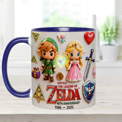 Golden Relic 40th Anniversary - Personalized The Hero's Legend Accent Mug