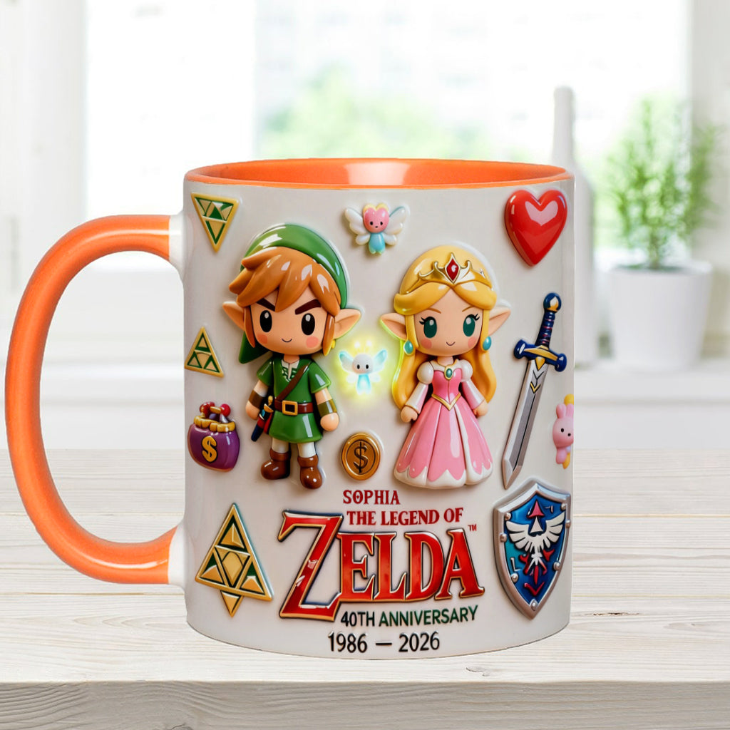 Golden Relic 40th Anniversary - Personalized The Hero's Legend Accent Mug