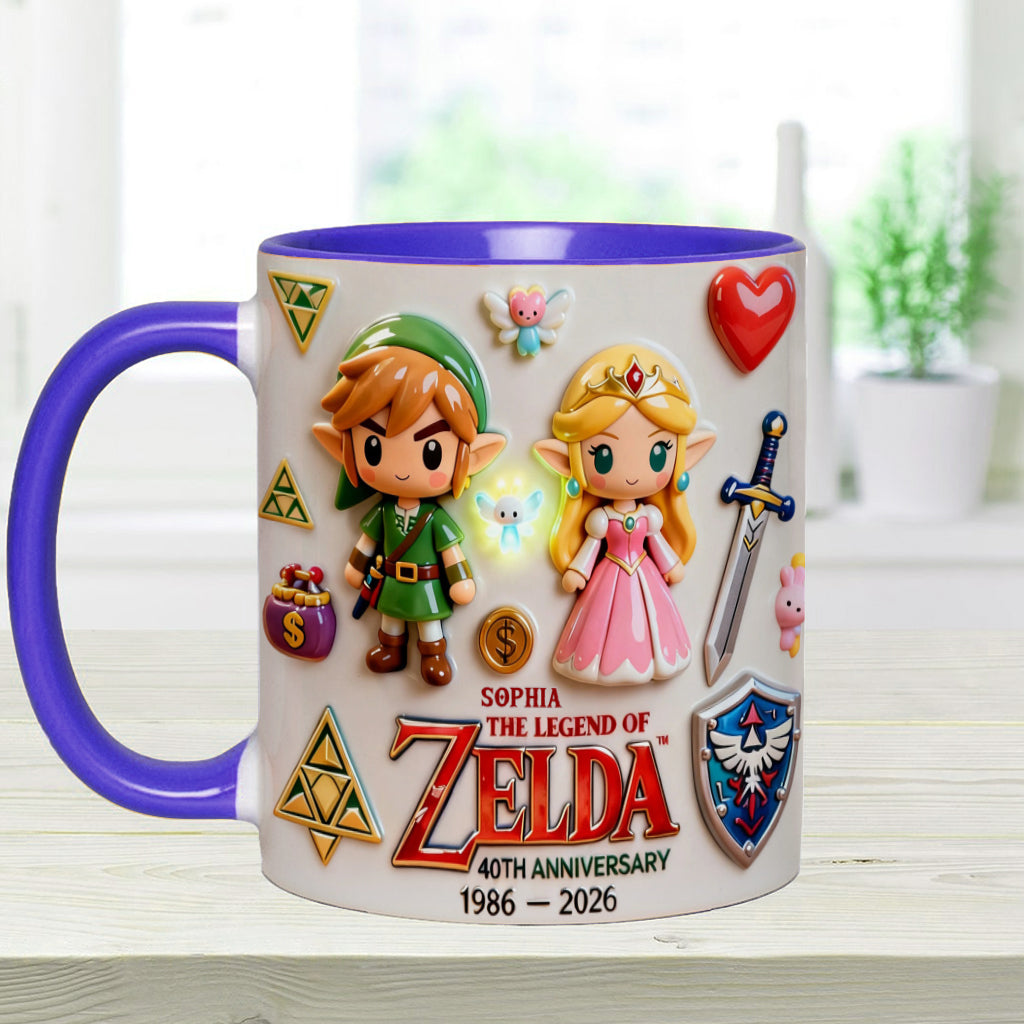 Golden Relic 40th Anniversary - Personalized The Hero's Legend Accent Mug