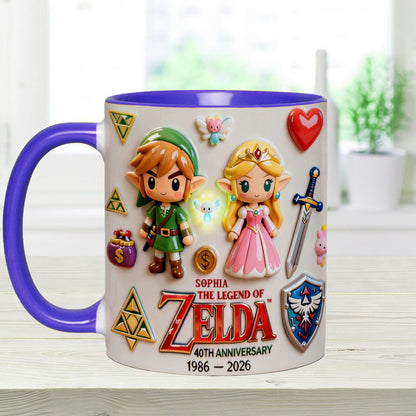 Golden Relic 40th Anniversary - Personalized The Hero's Legend Accent Mug
