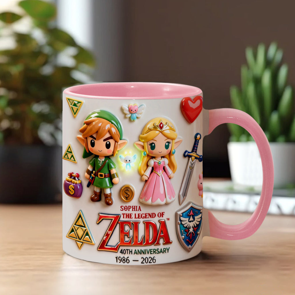 Golden Relic 40th Anniversary - Personalized The Hero's Legend Accent Mug