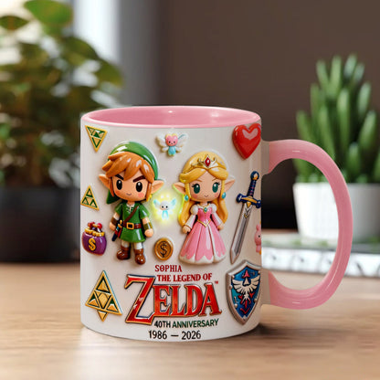 Golden Relic 40th Anniversary - Personalized The Hero's Legend Accent Mug