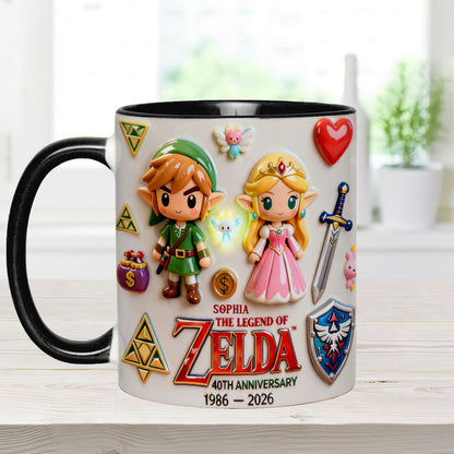Golden Relic 40th Anniversary - Personalized The Hero's Legend Accent Mug