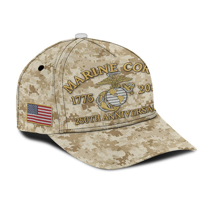Marine Corps 250th Anniversary - Personalized Veteran Classic Cap