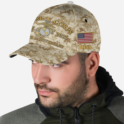 Marine Corps 250th Anniversary - Personalized Veteran Classic Cap
