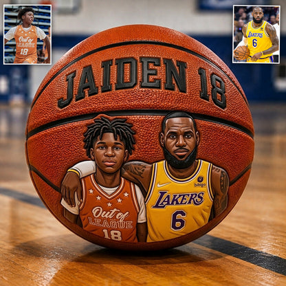 Any Photo The Best Player - Personalized Basketball Multi-Sport Ball
