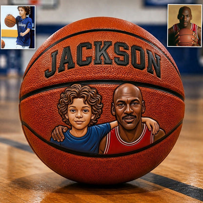 Any Photo The Best Player - Personalized Basketball Multi-Sport Ball