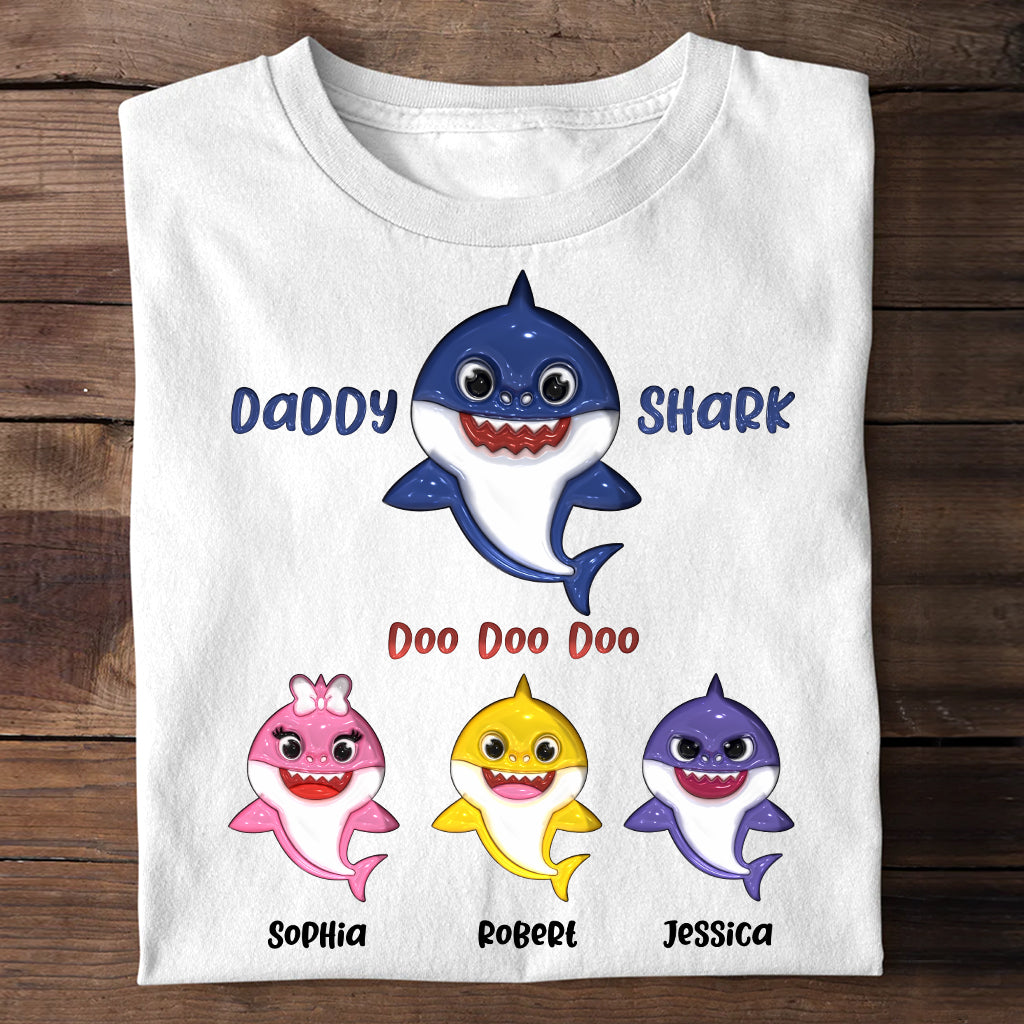 Shark Family, Father's Day Funny Gift - Personalized Father T-shirt And Hoodie