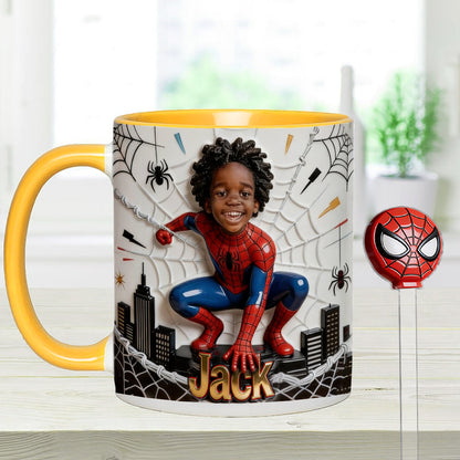 Fans Gift - Personalized Spider-Verse Set Accent Mug with Acrylic Stirrers