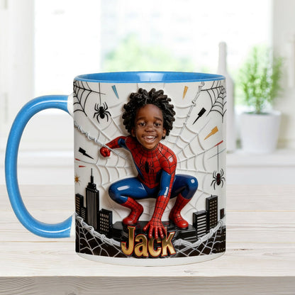 Fans Gift - Personalized Spider-Verse Set Accent Mug with Acrylic Stirrers