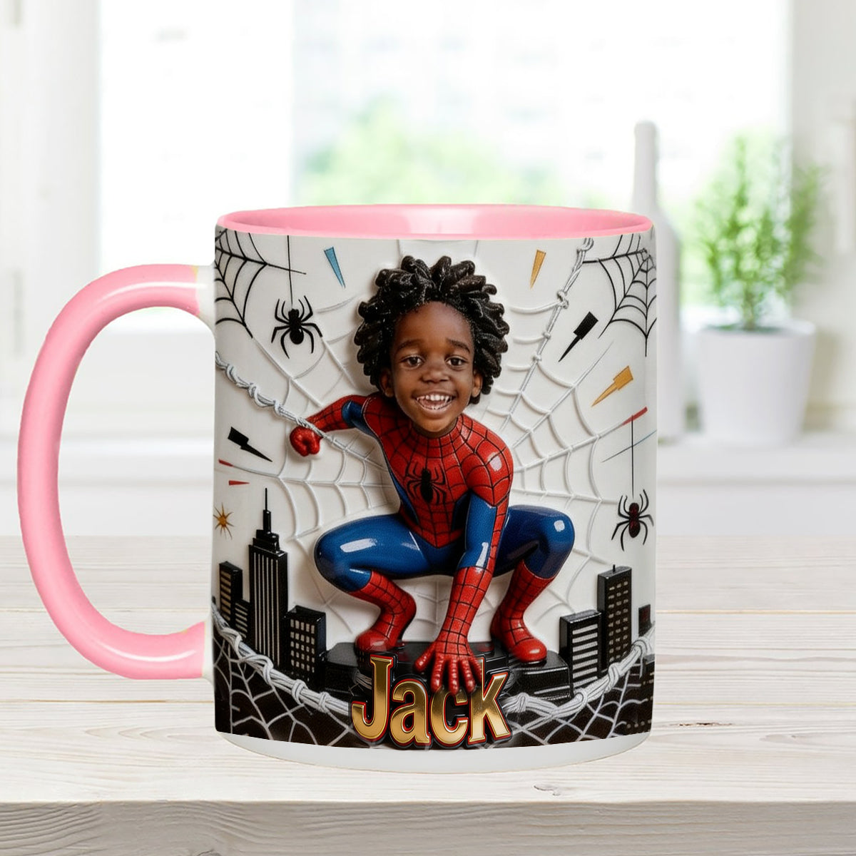 Fans Gift - Personalized Spider-Verse Set Accent Mug with Acrylic Stirrers