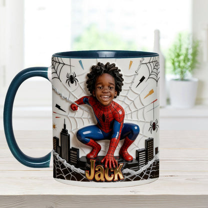 Fans Gift - Personalized Spider-Verse Set Accent Mug with Acrylic Stirrers