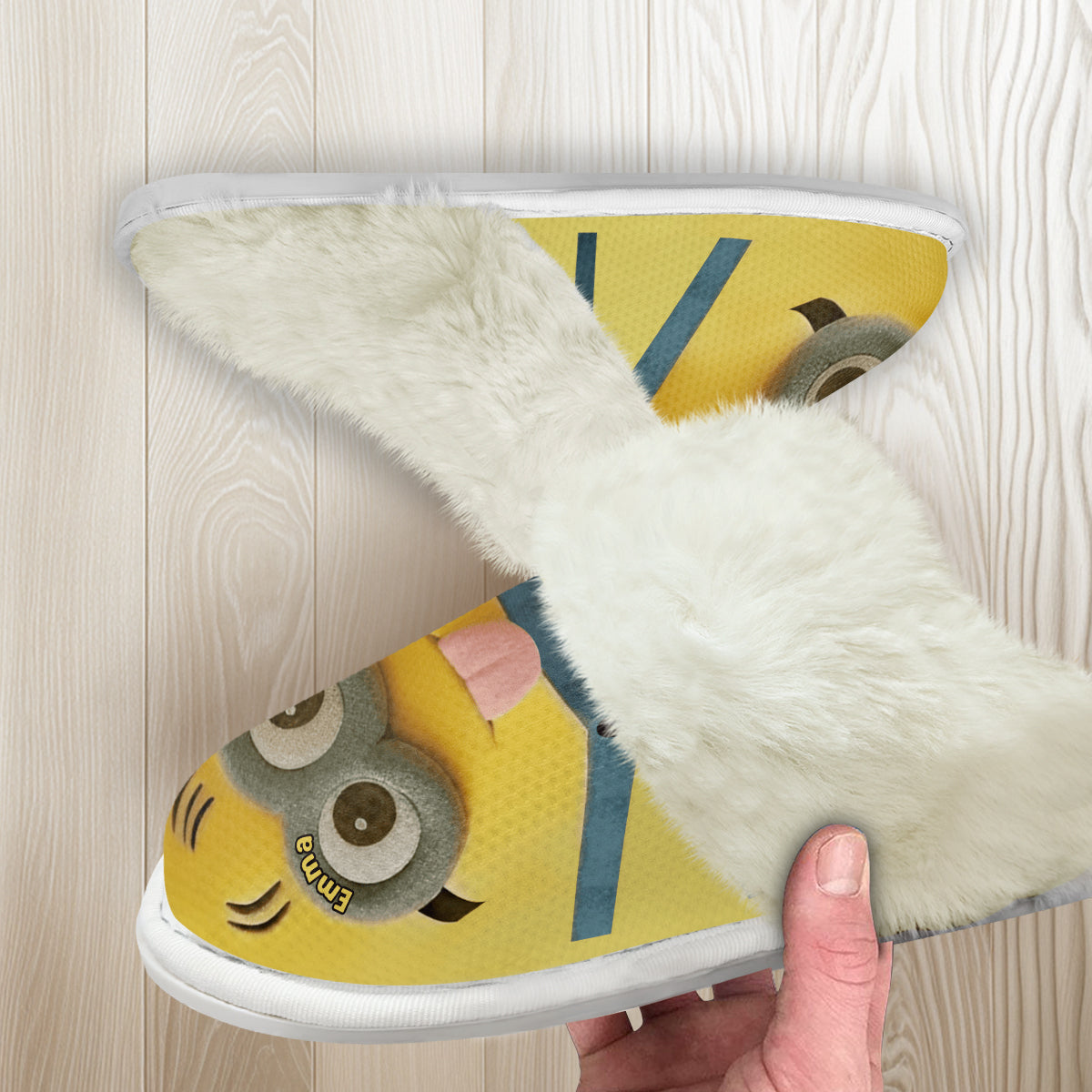 Cute Mini Banana - Personalized Slippers With Fur Lining