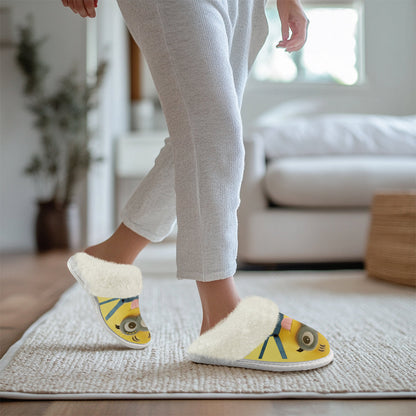 Cute Mini Banana - Personalized Slippers With Fur Lining