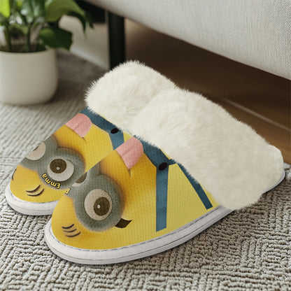 Cute Mini Banana - Personalized Slippers With Fur Lining