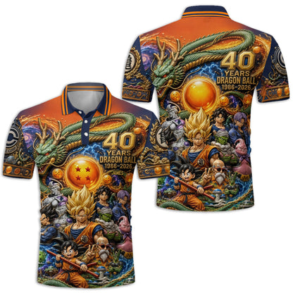 The Strongest 40th Anniversary - Personalized Seven Balls Polo Shirt