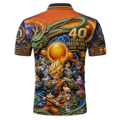 The Strongest 40th Anniversary - Personalized Seven Balls Polo Shirt