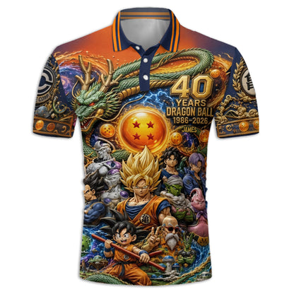 The Strongest 40th Anniversary - Personalized Seven Balls Polo Shirt