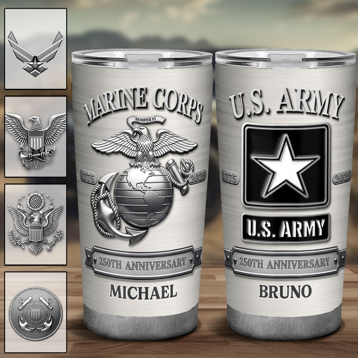 Proud Veteran - Personalized Veteran Tumbler