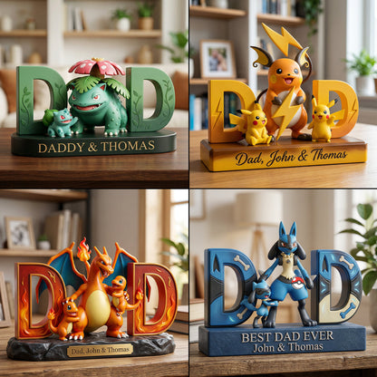 Choose Your Fighter, Father's Day Gift - Personalized Monster Trainer Custom Shaped Acrylic Plaque